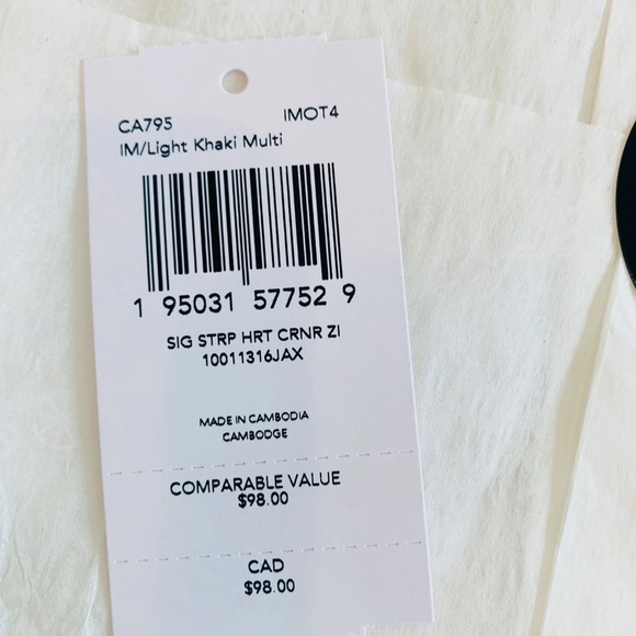 Authentic Coach Pencil Case and Wristlet Set With Signature Canvas Stripe Heart - Picture 3 of 13